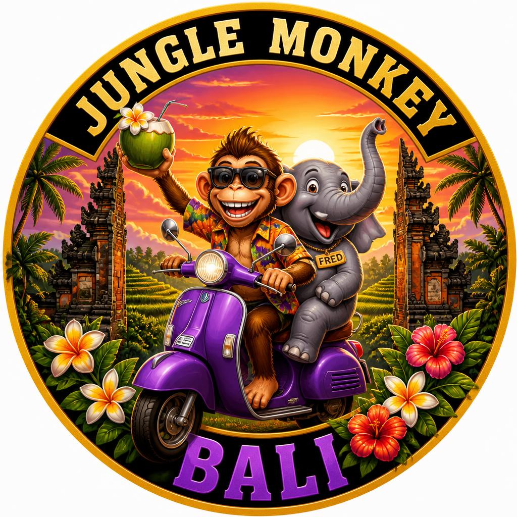 Jungle Monkey Bali tee design