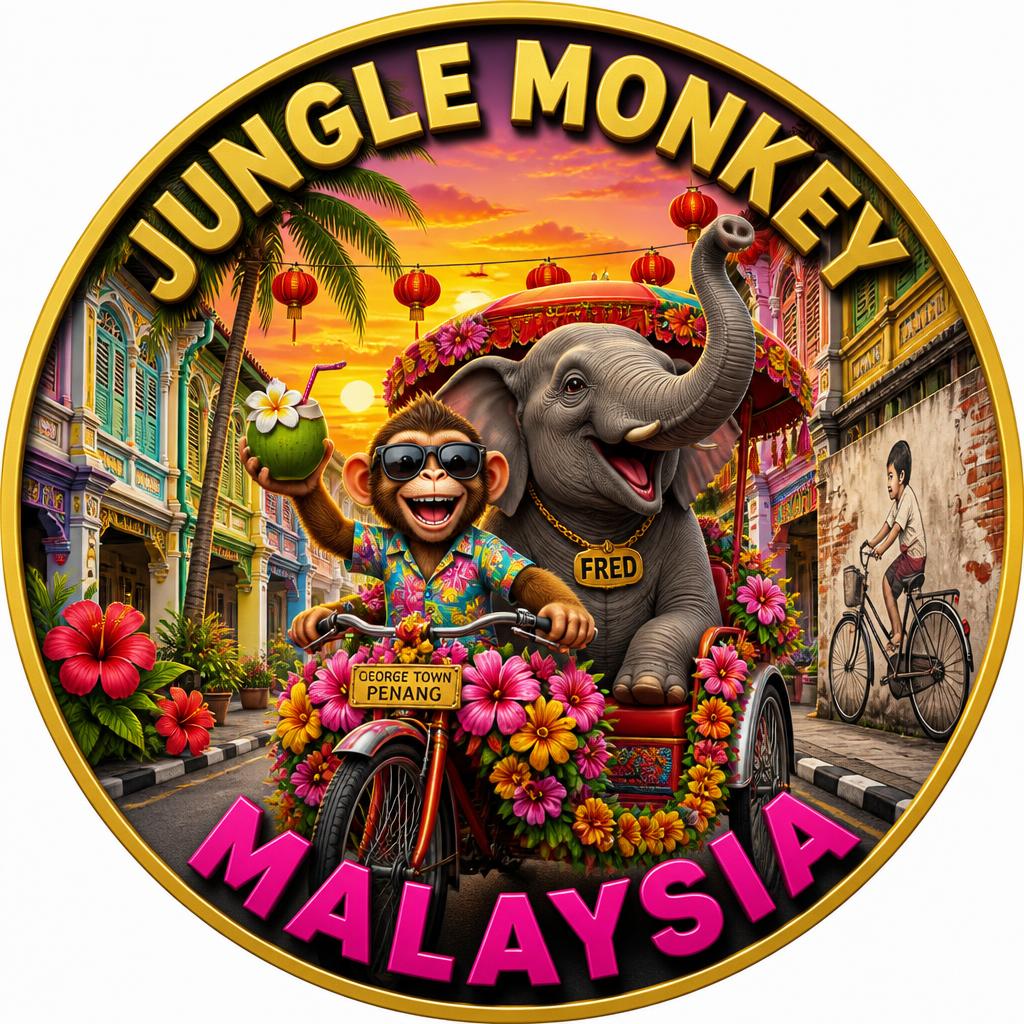 Jungle Monkey Malaysia — Penang tee design