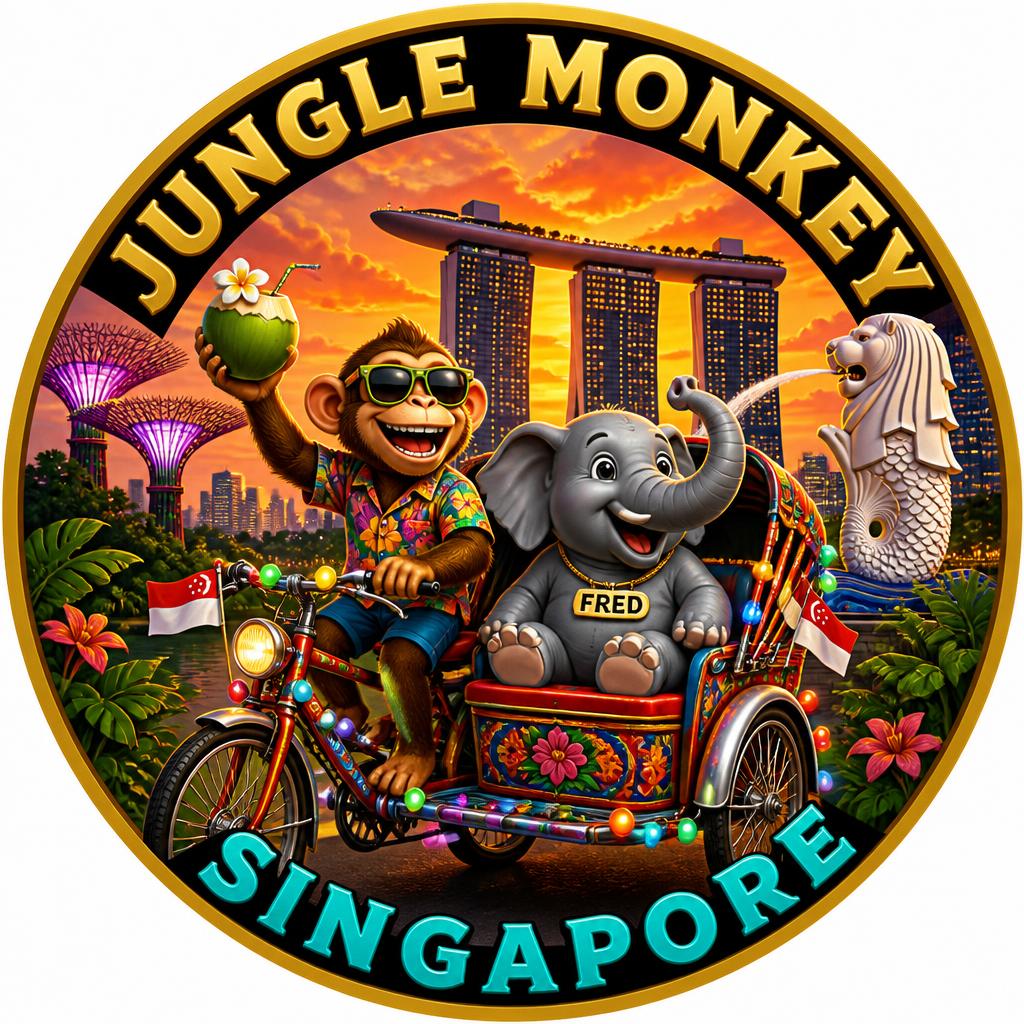 Jungle Monkey Singapore tee design